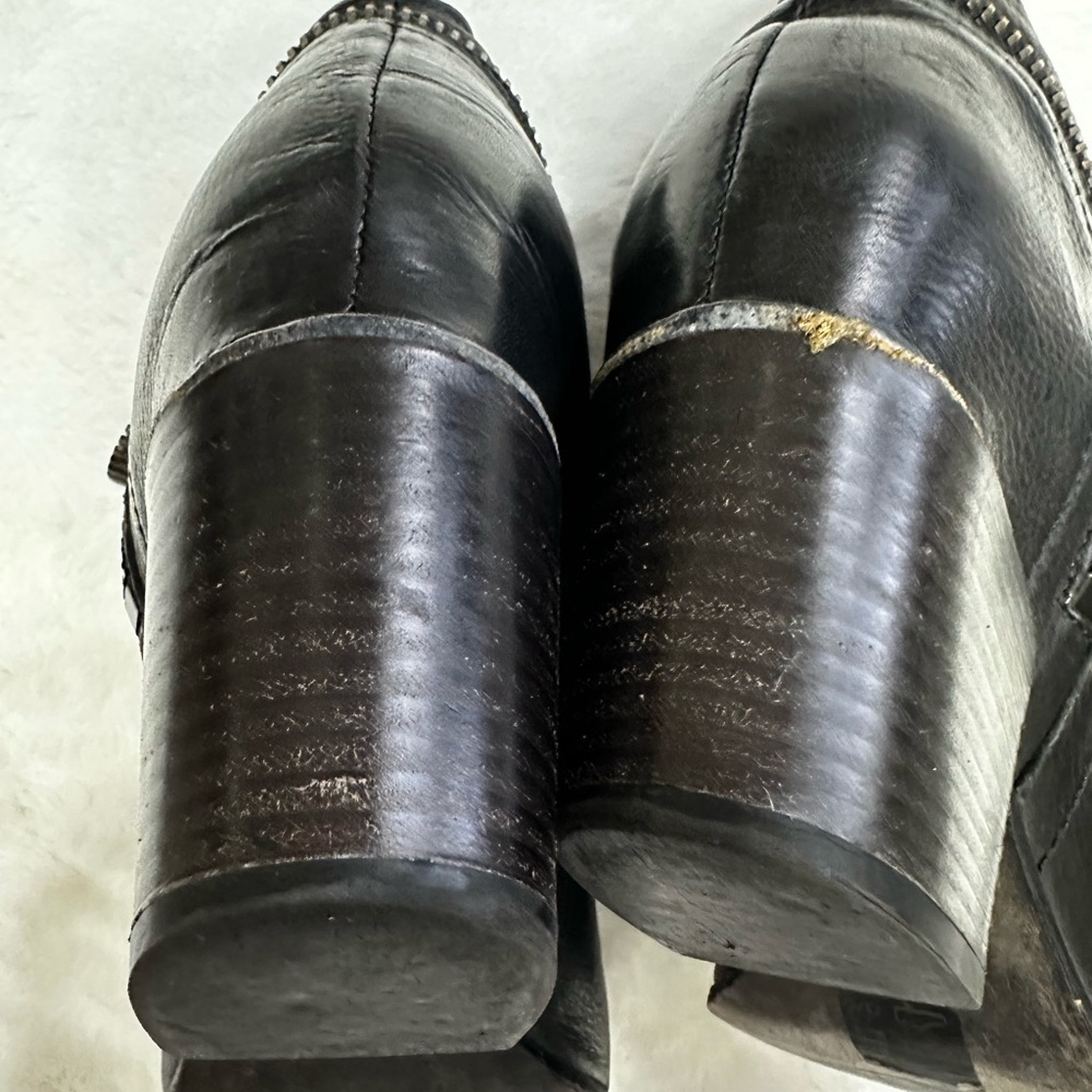 Black Leather Ankle Boots - Picture 11 of 14